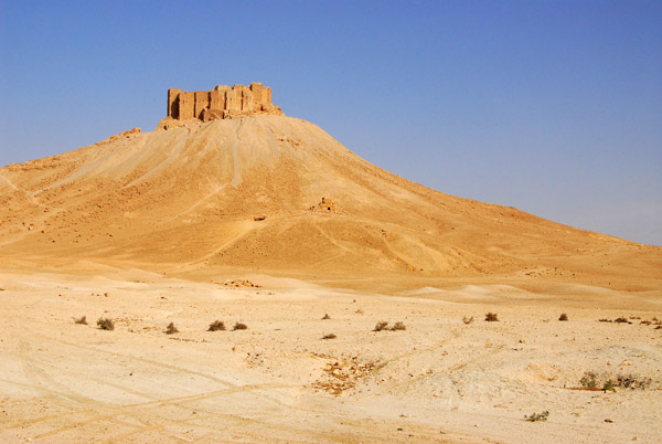 Palmyra Castle, the Arab fort built a thousand years after the Roman city below