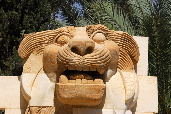Lion on the forecourt of the Palmyra Archeological Museum - there's another in Damascus