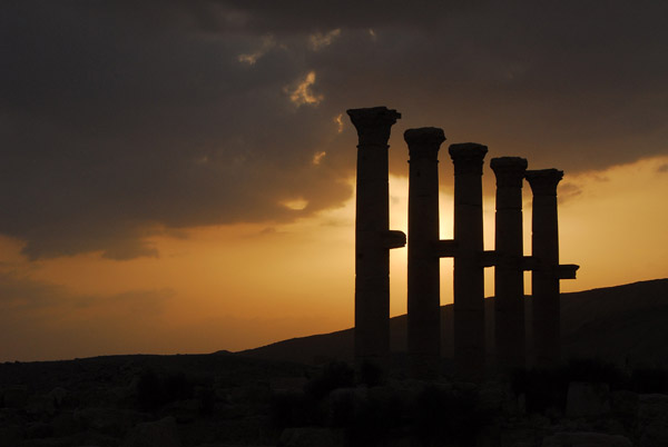 Columns at sunset, Palmyra