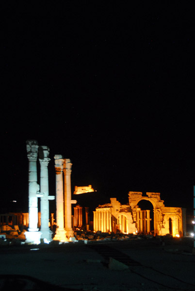 Monumental Archway at night