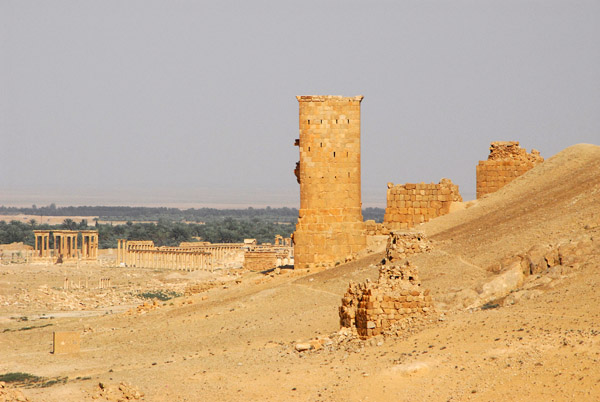 View from the top of the tower of the Tomb of Elhabel, Palmyra
