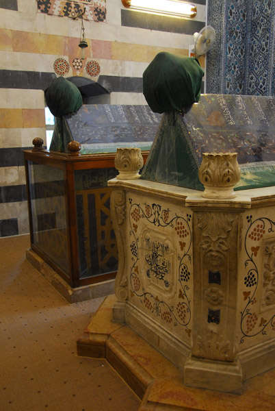 Tomb of Saladin, the original, and the new one donated by Kaiser Wilhelm II