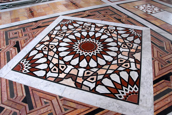 Magnificient stone floor, Umayyad Mosque, Damascus