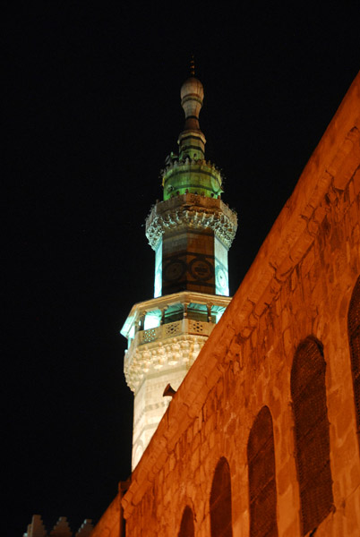 Minaret of Qait Bay at night