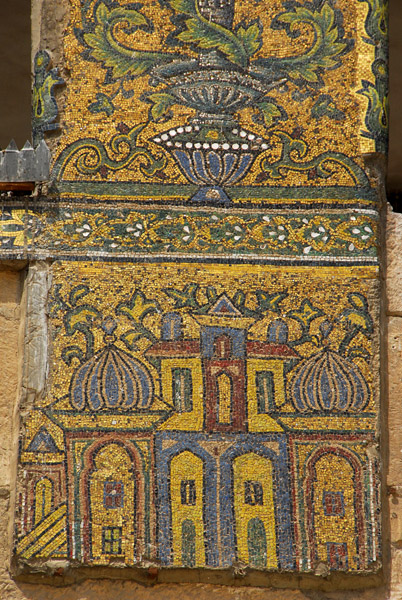 Mosaics along the western arcade