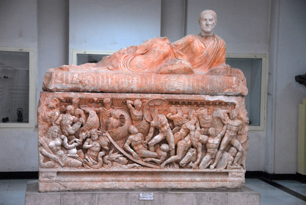 Sarcophagus found at Rastan (3rd C AD)