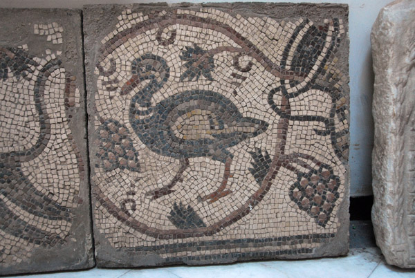 Ancient mosaic of a duck, Syrian National Museum