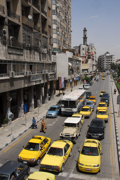 Yellow taxis, Damascus