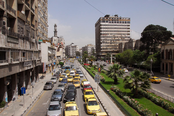 The road from Al Shuhada Square (Marjeh) to Al Sham Square, Damascus