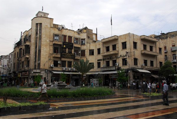 Pedestrian plaza in the Old City at Moawiyah Street and Abdoul Qadar Street