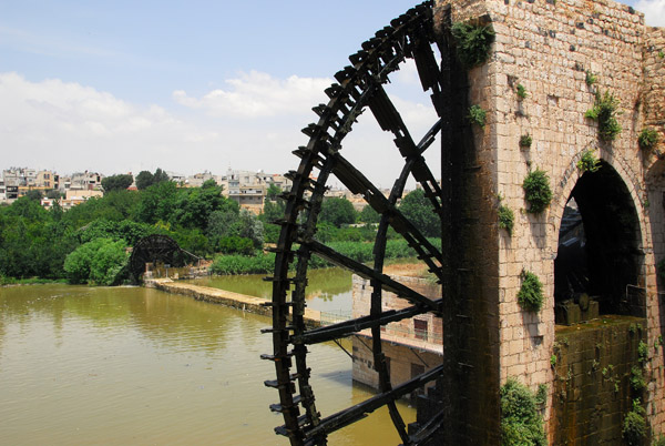 Norias are giant medieval waterwheels used to convey water via aqueducts to irrigate fields