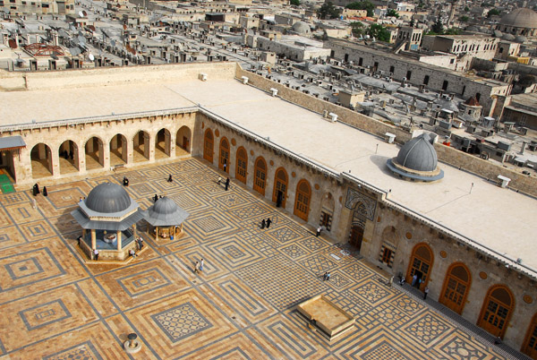Be sure to climb the 50m minaret for great views of the Umayyad Mosque and Aleppo's old city