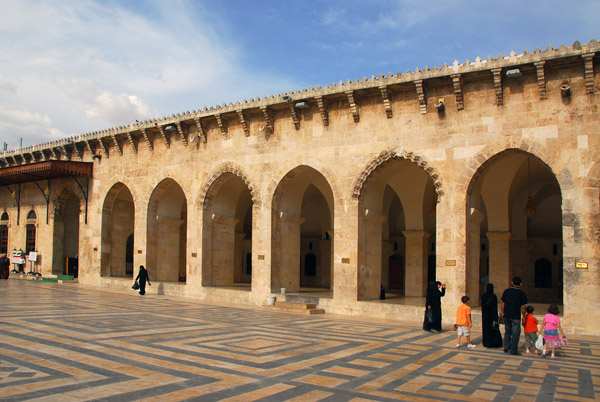 The Umayyad Mosque in Aleppo was rebuilt after a fire in 1169