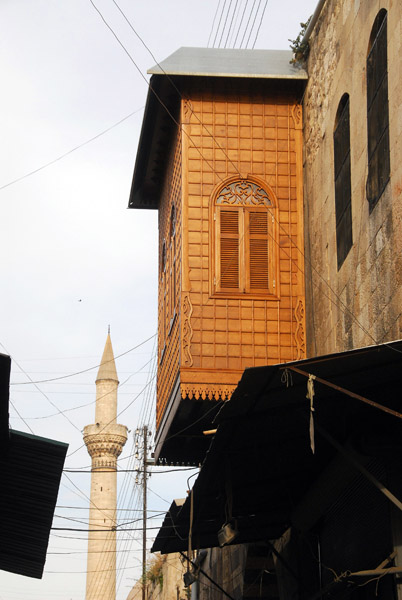 Wooden upper level window, Aleppo old town