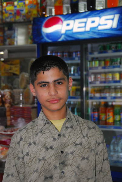 Boy and a Pepsi fridge, Aleppo