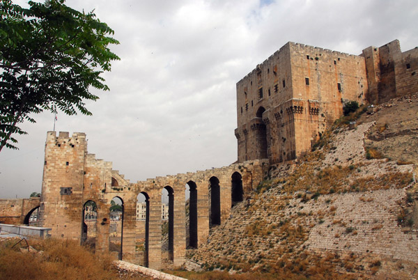 Citadel of Aleppo - main gatehouse and bridge