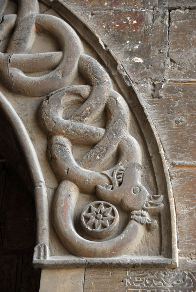 Detail of the carving over the main door, Citadel of Aleppo