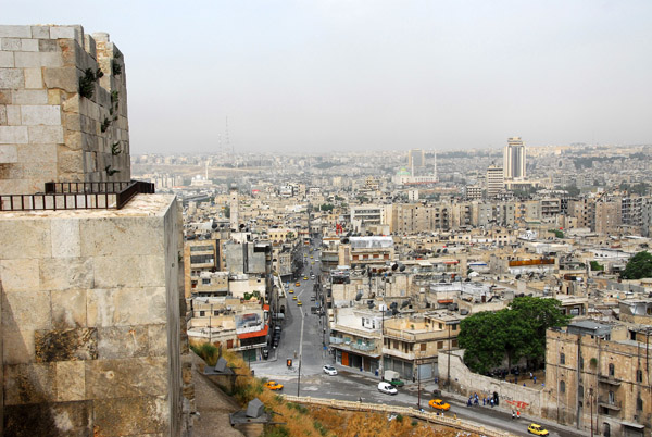 View towards the Umayyad Mosque from the Citadel of Aleppo