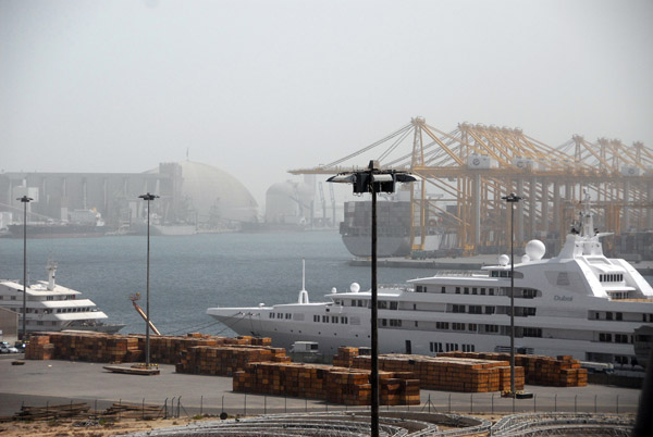 Sheikh Mohammed's yacht at the port of Jebel Ali