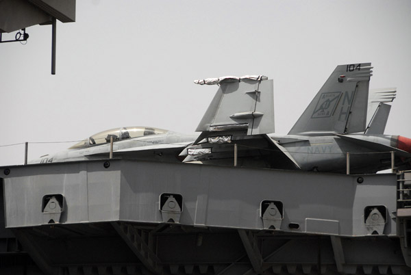F-18 on the deck of the Nimitz