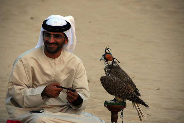 Each evening, Bab Al Shams has a falconry demonstration