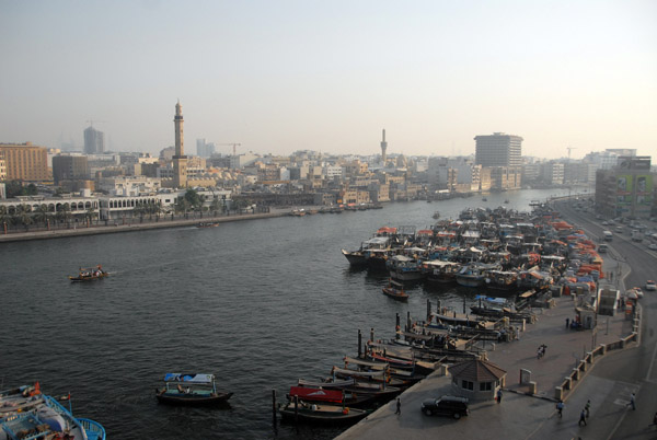 View of Dubai Creek from the parking garage near the Old Souq Abra Station