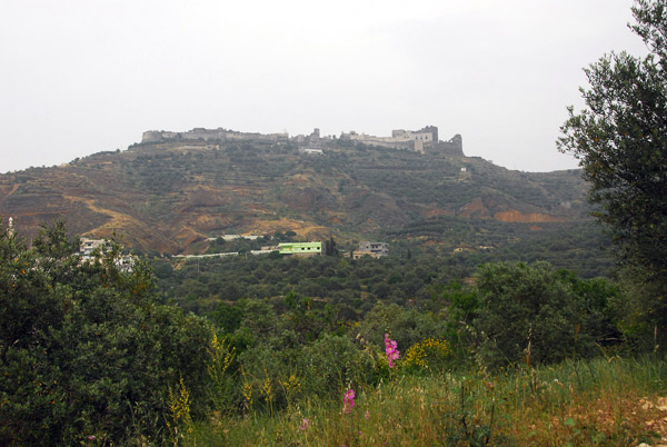 Marqeb Castle sits high on a hilltop overlooking the Mediterranean