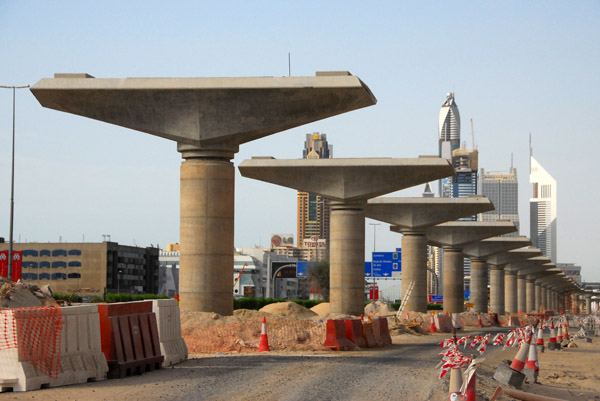 Dubai Metro Project along Sheikh Zayed Road