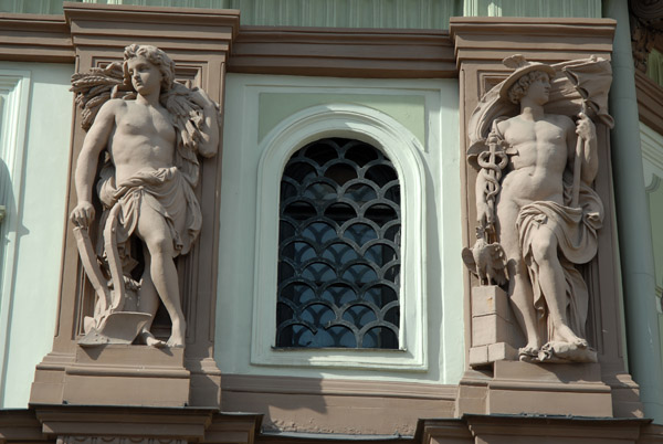 Detail of the old Riga stock exchange building, Cathedral Square