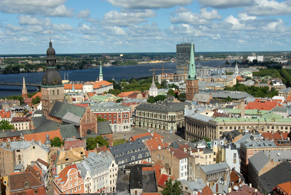 View of the Old City of Riga from the tower of St. Peter's Church