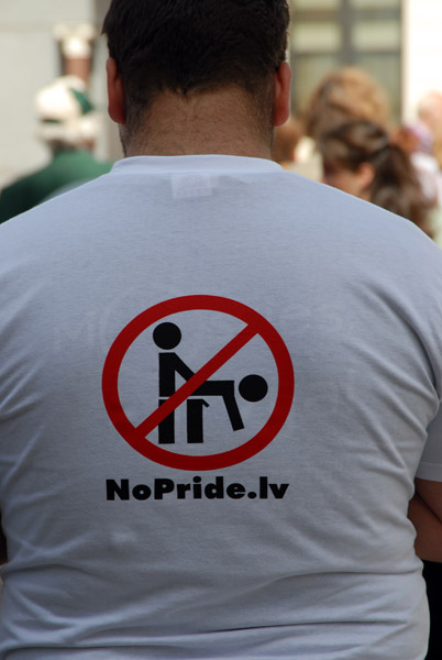 Anti-gay demonstrators, Riga