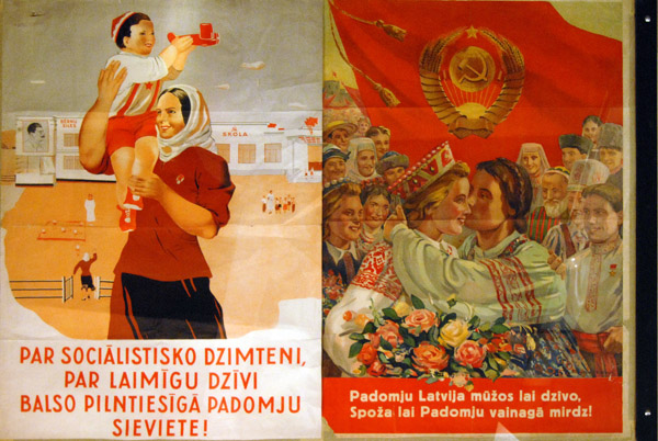 Soviet propoganda posters, Museum of the Occupation of Latvia