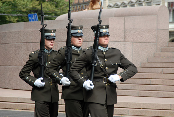 Changing of the Guard at the Latvian Freedom Monument, Riga