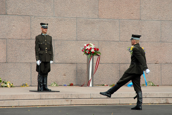 Changing of the Guard at the Latvian Freedom Monument, Riga