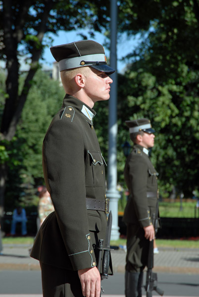 Latvian Freedom Monument guard, Riga