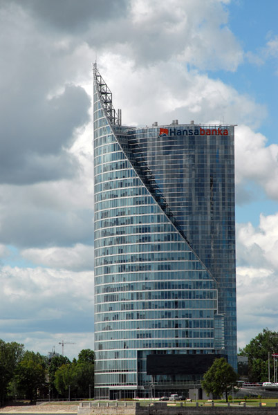 Hansabank central offices along the Daugava, Riga