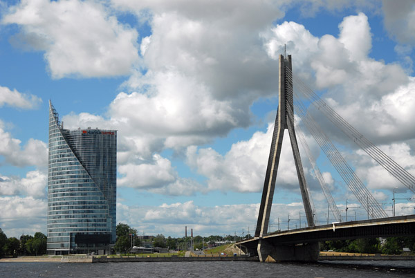 Hansabank and the Vansu Bridge, Riga