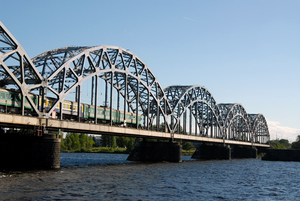 Railroad bridge accross the Daugava River at Riga