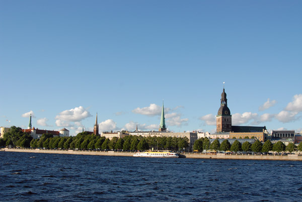 Spires of Riga from the river
