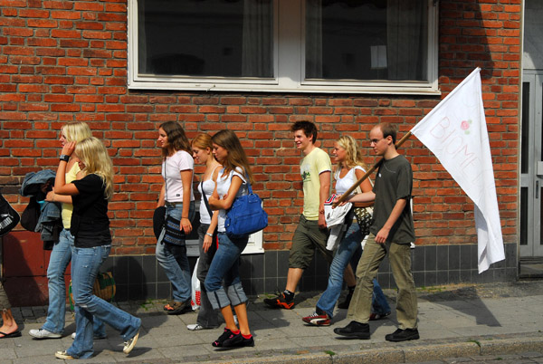 Student-types heading for some kind of political rally, Lund