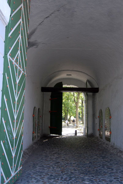Exiting the old city through the Tallinn Gate