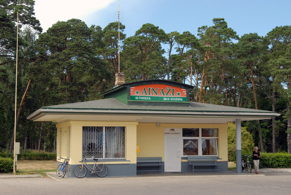 Bus station in Ainazi, Latvia
