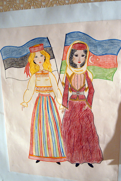 Student drawing - Estonian-Azerbaijani friendship
