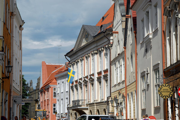 Pikk tnav (Long Street) with Swedish Embassy, Tallinn