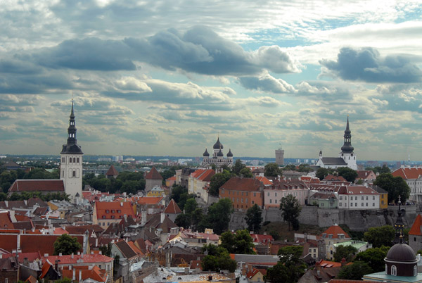 View of Toompea Hill from tower of St. Olaf's, Tallinn