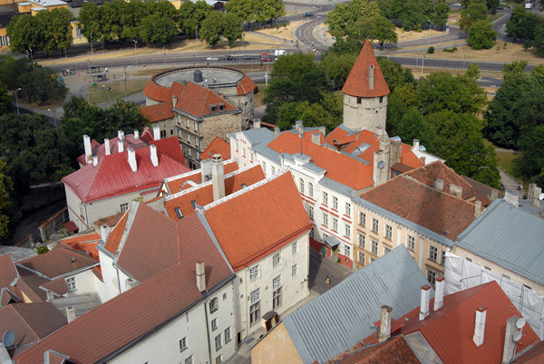 North end of Tallinn's walled city marked by Fat Margaret Tower
