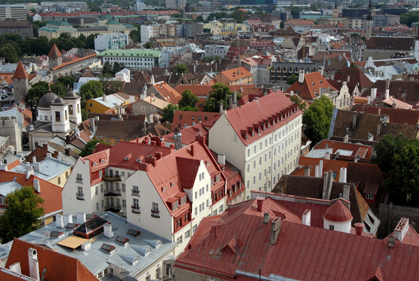 View southeast over Old Town Tallinn from St. Olaf's Church