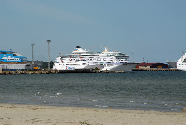 Birka Paradise and a Tallink ferry, Port of Tallinn, Estonia