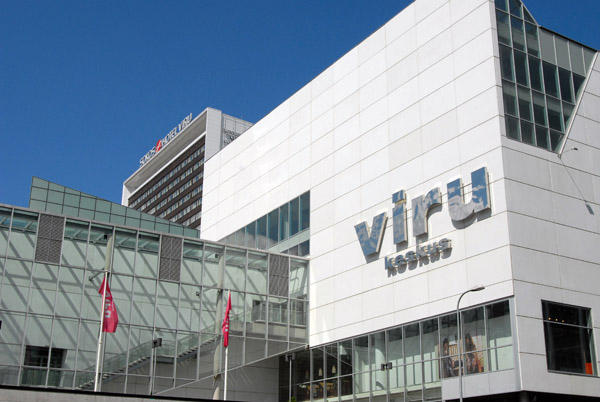 Viru keskus, a modern shopping mall next to the old town, Tallinn