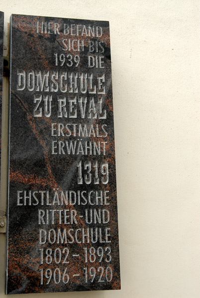Domschule zu Reval - German school until 1939, Tallinn